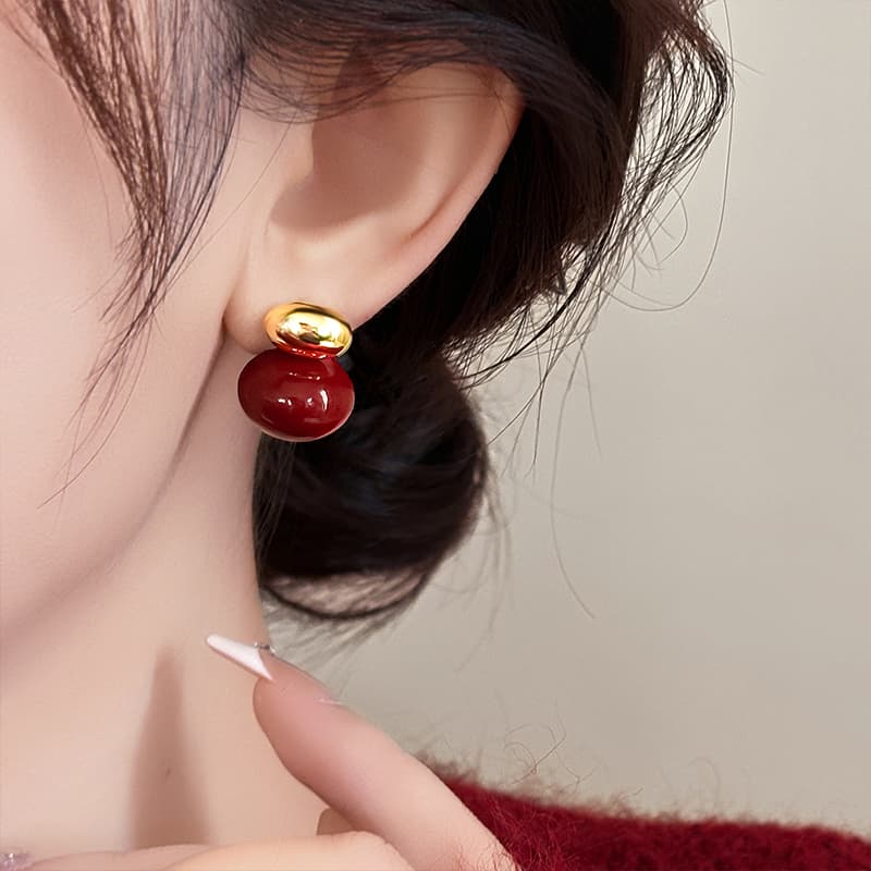 Серьги ONEKISS Серьги с покрытием из медного золота имитация жемчуга женские - изображение 5