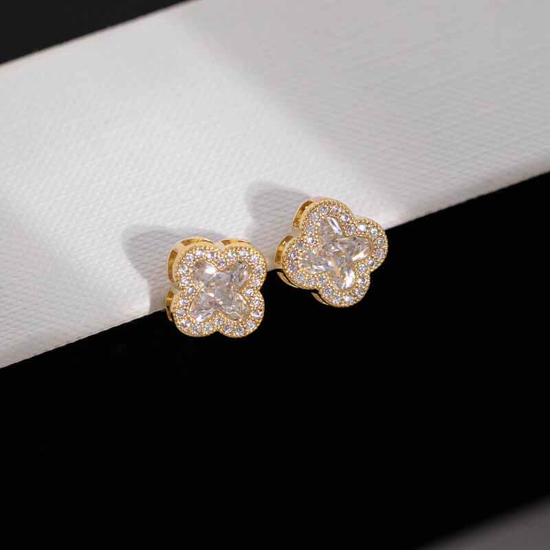 Серьги ONEKISS Серьги-гвоздики из покрытого золотом медного синтетического кубического циркония женские - изображение 5
