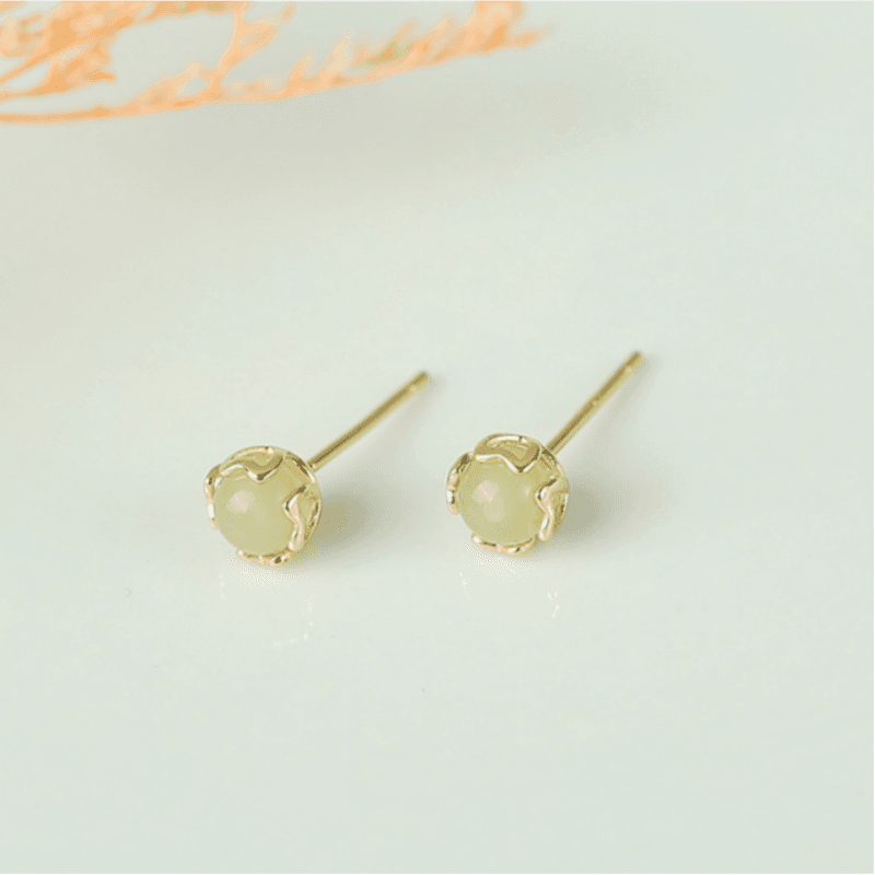 Серьги ONEKISS 999 Серебряная игла Серебряное содержание примерно 0,045G Золото покрытый медный АБС Серьги-гвоздики Женские - изображение 3