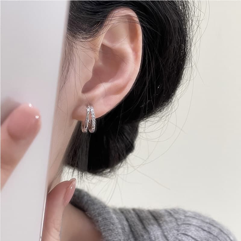 Серьги ONEKISS Серьги из покрытого золотом медного кубического циркония женские - изображение 6