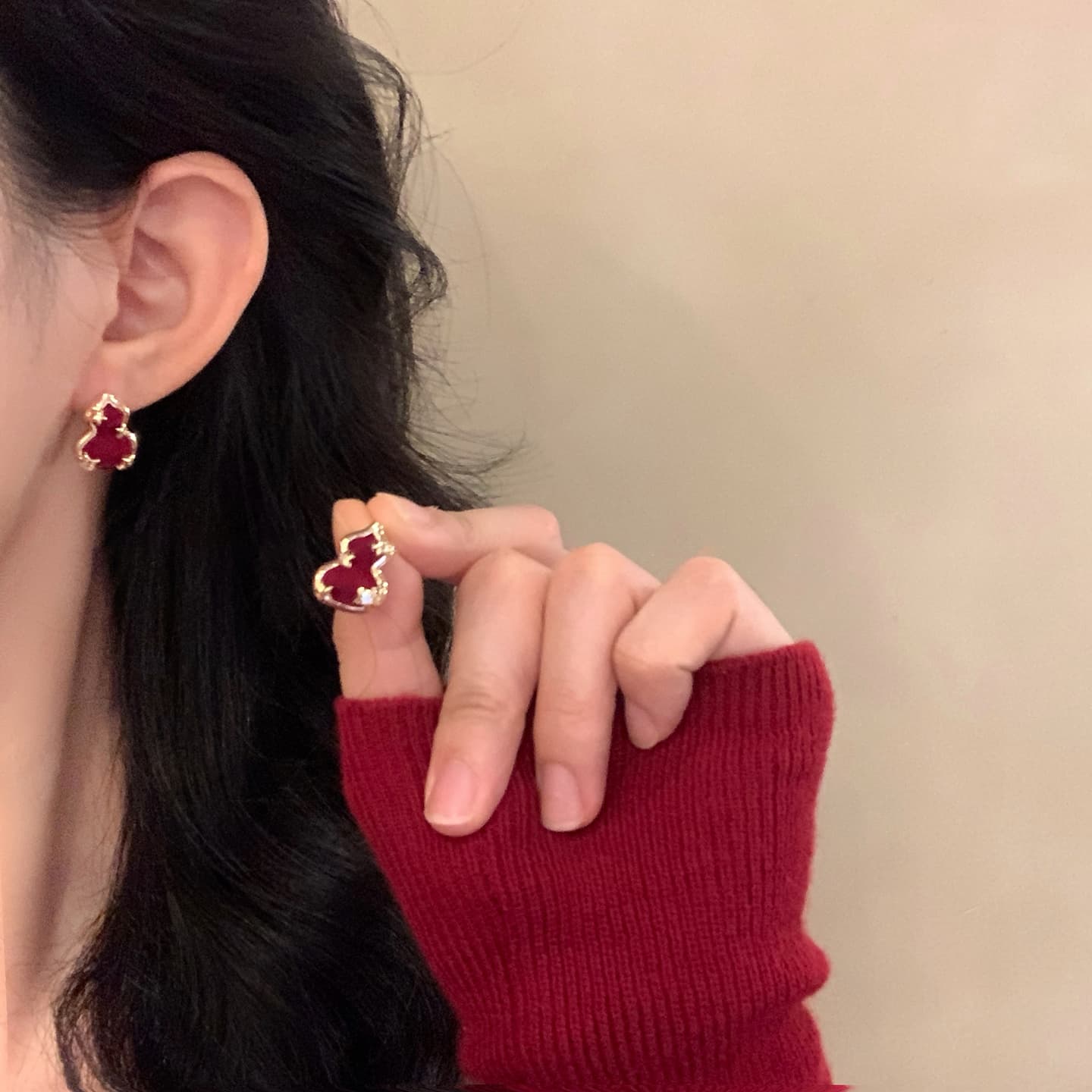 Серьги ONEKISS Синтетический кубический цирконий золото с покрытием медные шерстяные серьги для женщин - изображение 2