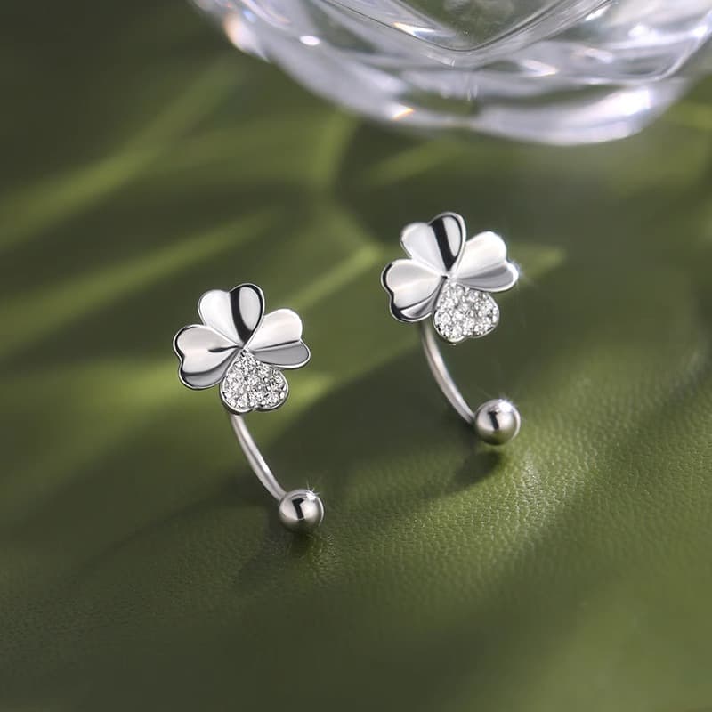 Серьги ONEKISS 999 Серебряная игла Серебряное содержание примерно 0,045G Золото-покрытая медь Искусственный фианит Серьги - изображение 3