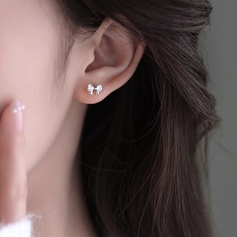 Серьги ONEKISS 999 Серебряная игла серебро с содержанием примерно 0,045G золото-покрытая медь искусственный фианит - изображение 8