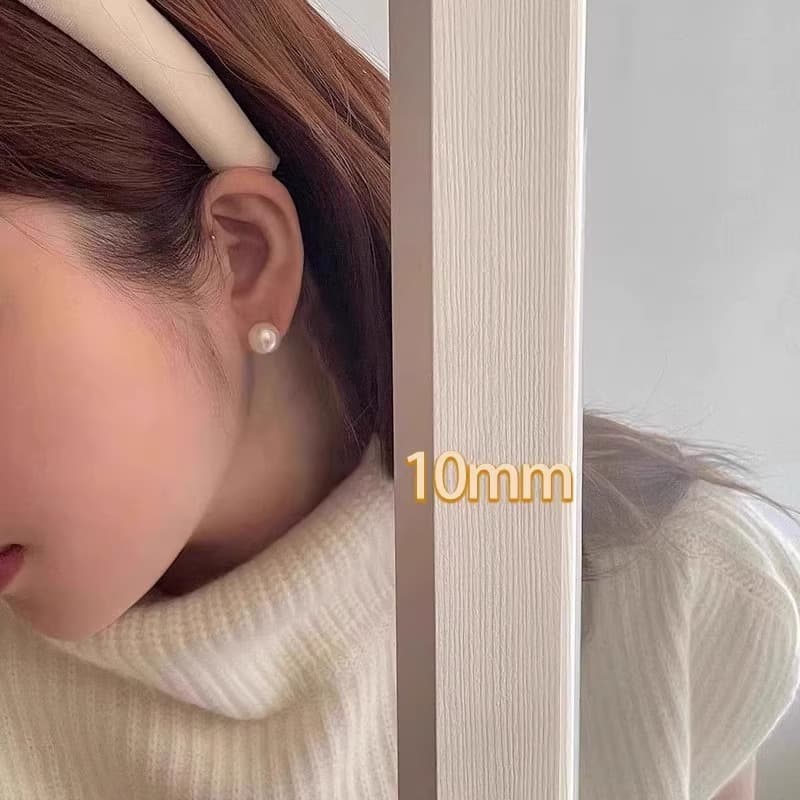 Серьги ONEKISS S999 Серебро с покрытием из золота медного искусственного жемчуга серьги-гвоздики для женщин - изображение 4