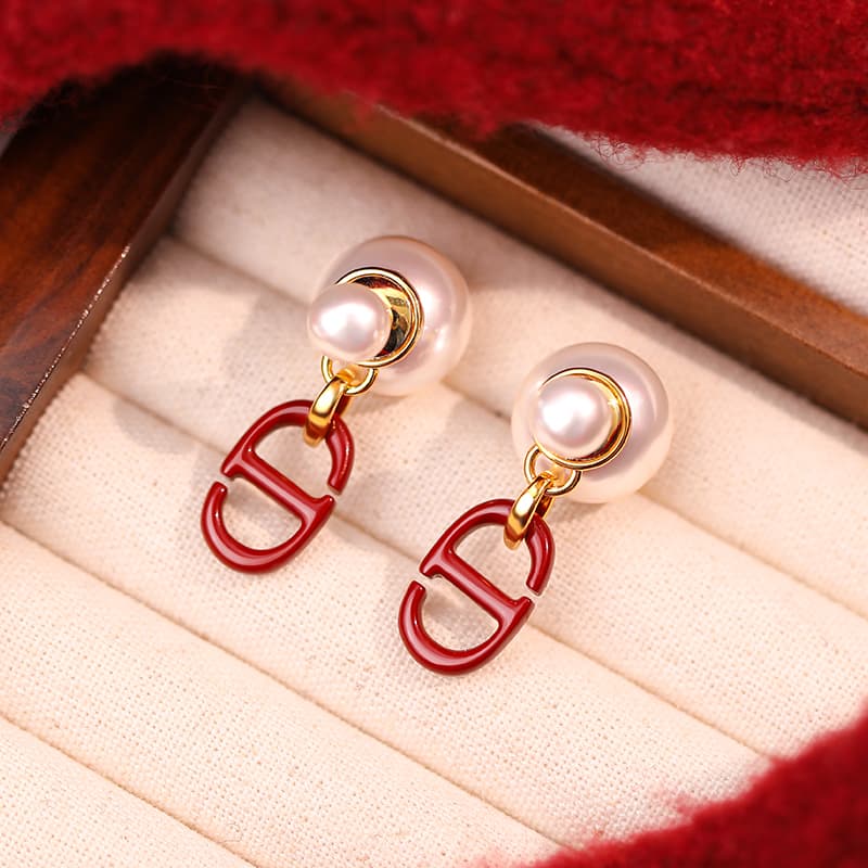 Серьги ONEKISS Серьги с покрытием из медного золота имитация жемчуга женские - изображение 7