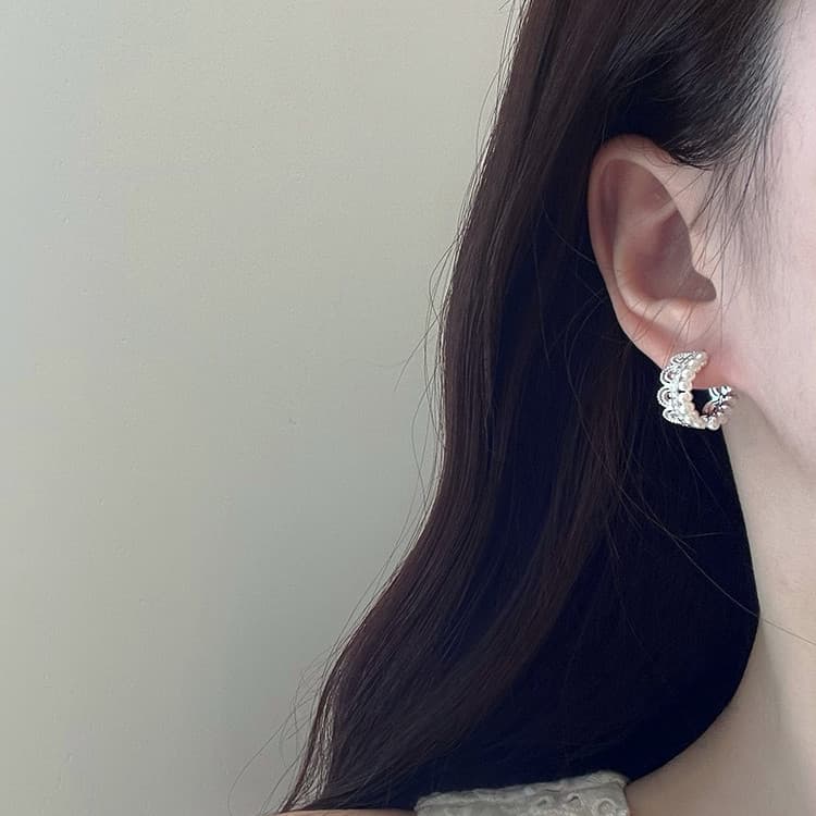 Серьги ONEKISS Серьги с синтетическим кубическим цирконием покрытием из золота медью искусственным жемчугом женские - изображение 6