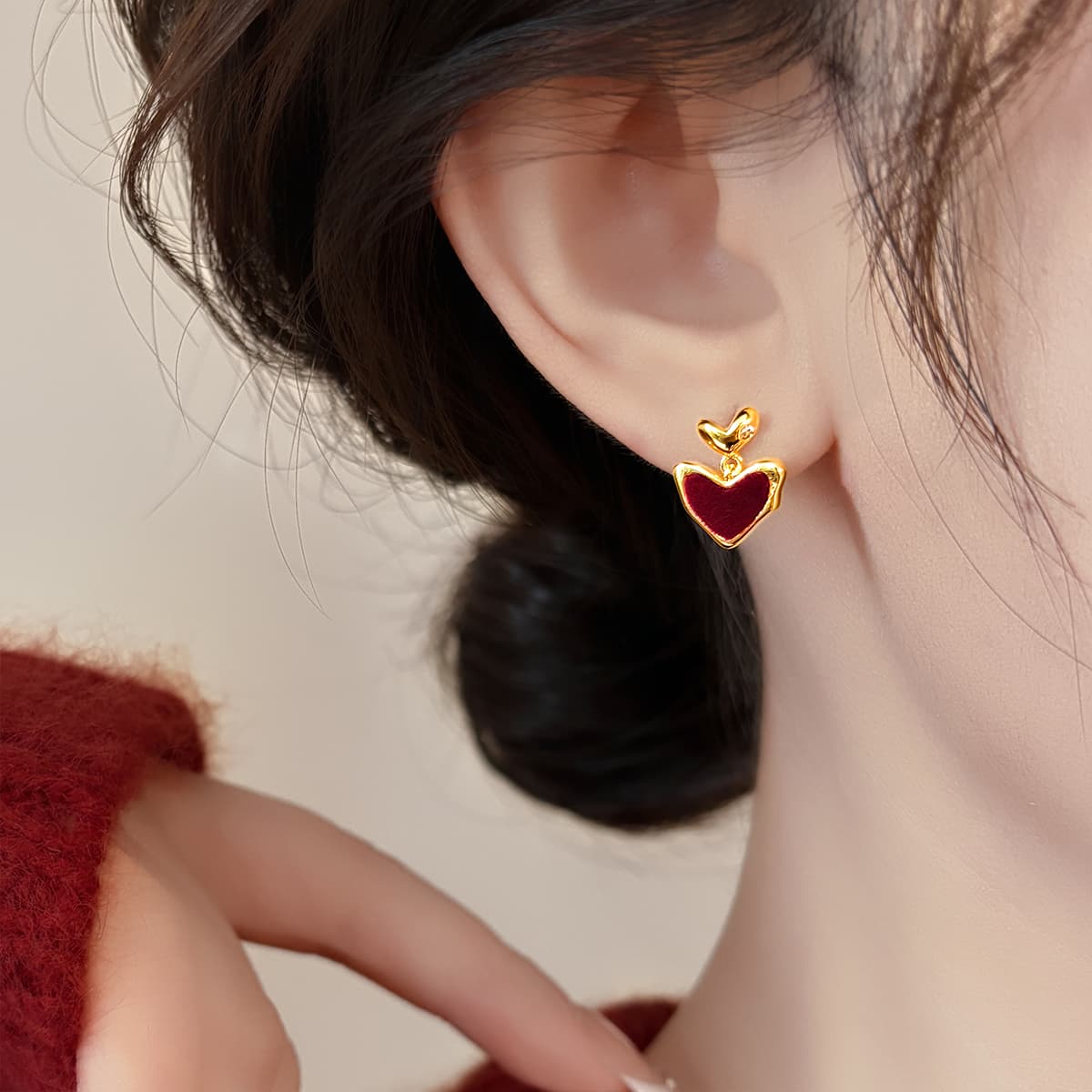 Серьги ONEKISS Синтетический кубический цирконий золото с покрытием медные шерстяные серьги для женщин - изображение 4