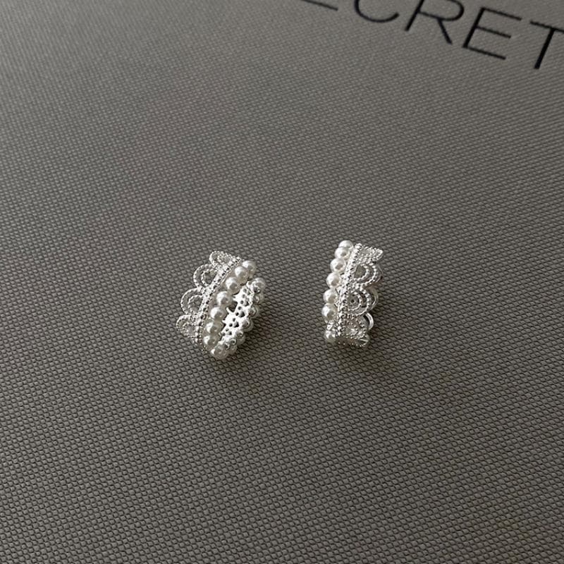 Серьги ONEKISS Серьги с синтетическим кубическим цирконием покрытием из золота медью искусственным жемчугом женские - изображение 3