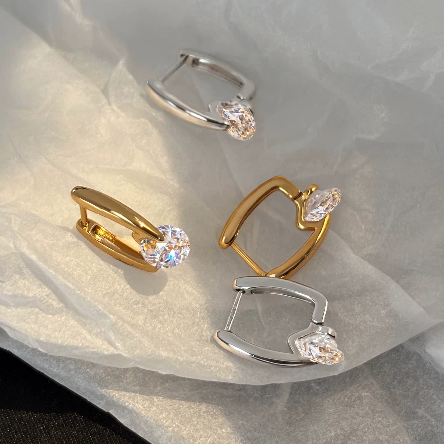 Серьги ONEKISS Серьги из меди искусственного циркона для женщин - изображение 5