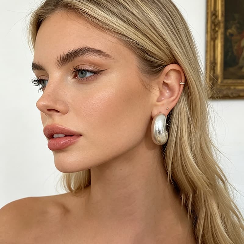 Серьги ONEKISS Серьги из меди с золотым покрытием женские - изображение 6