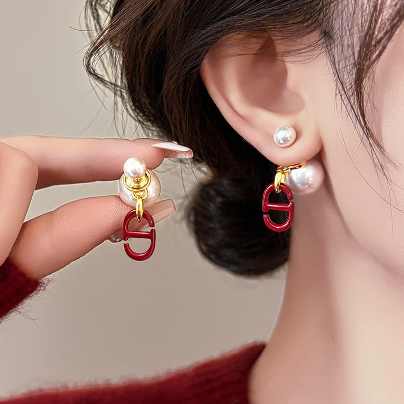 Серьги ONEKISS Серьги с покрытием из медного золота имитация жемчуга женские - изображение 2