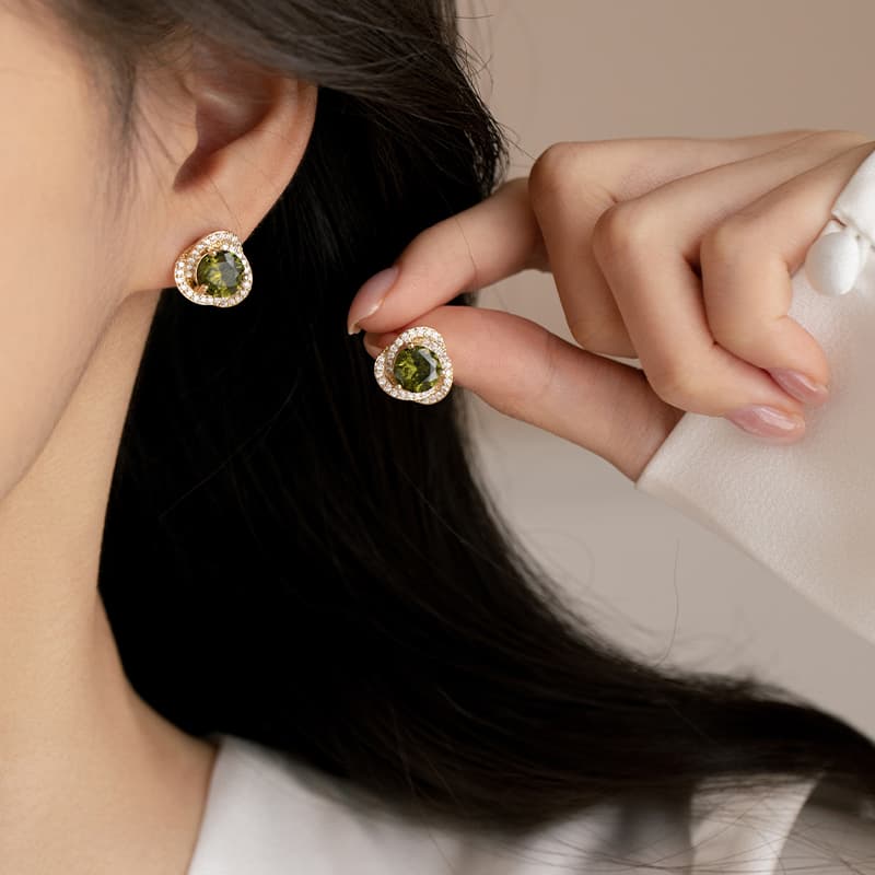 Серьги ONEKISS Серьги из покрытого золотом медного кубического циркония женские - изображение 3