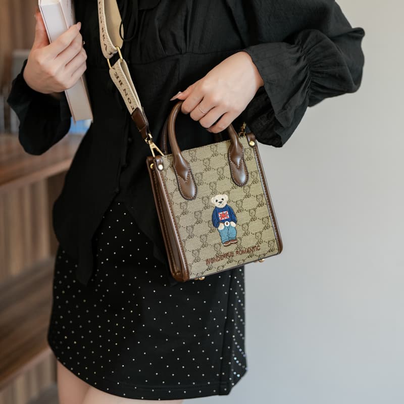 Сумка для телефона Beibaobao Vintage Teddy Embroidery Tote - изображение 2
