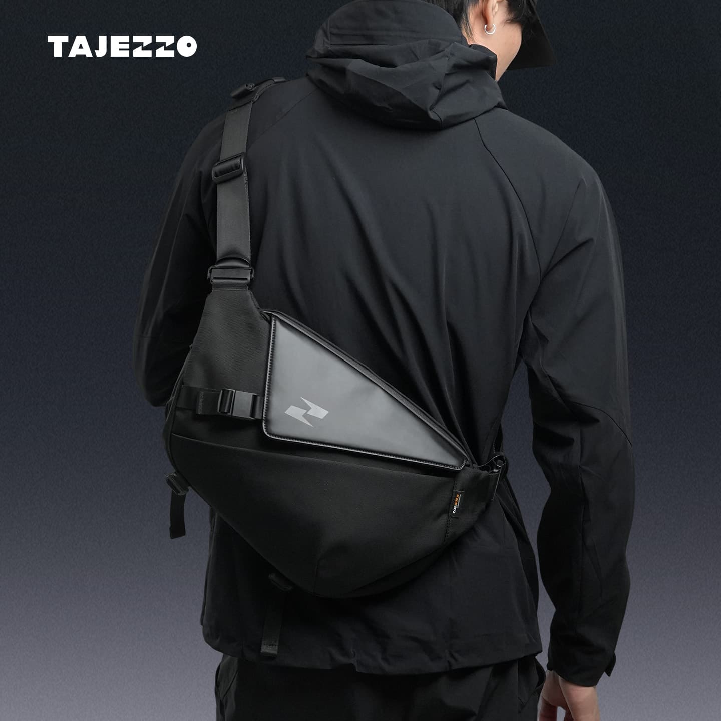 Сумка через плечо TAJEZZO 840D Кордура (Cordura) Сумка через плечо Стандартная (Standard) Унисекс Черная - изображение 2