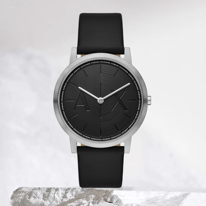Механические часы ARMANI EXCHANGEAE ARMANI Часы на запястье Кварцевый механизм Кожаный ремешок 40 мм Черный циферблат Мужские часы - изображение 2