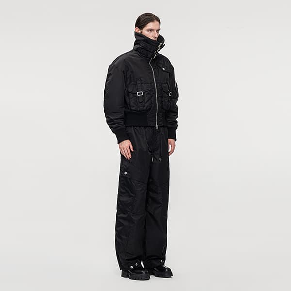 Зимняя куртка пуховик Feng Chen Wang AW24 Хлопковый пуховик Мужской Черный - изображение 4