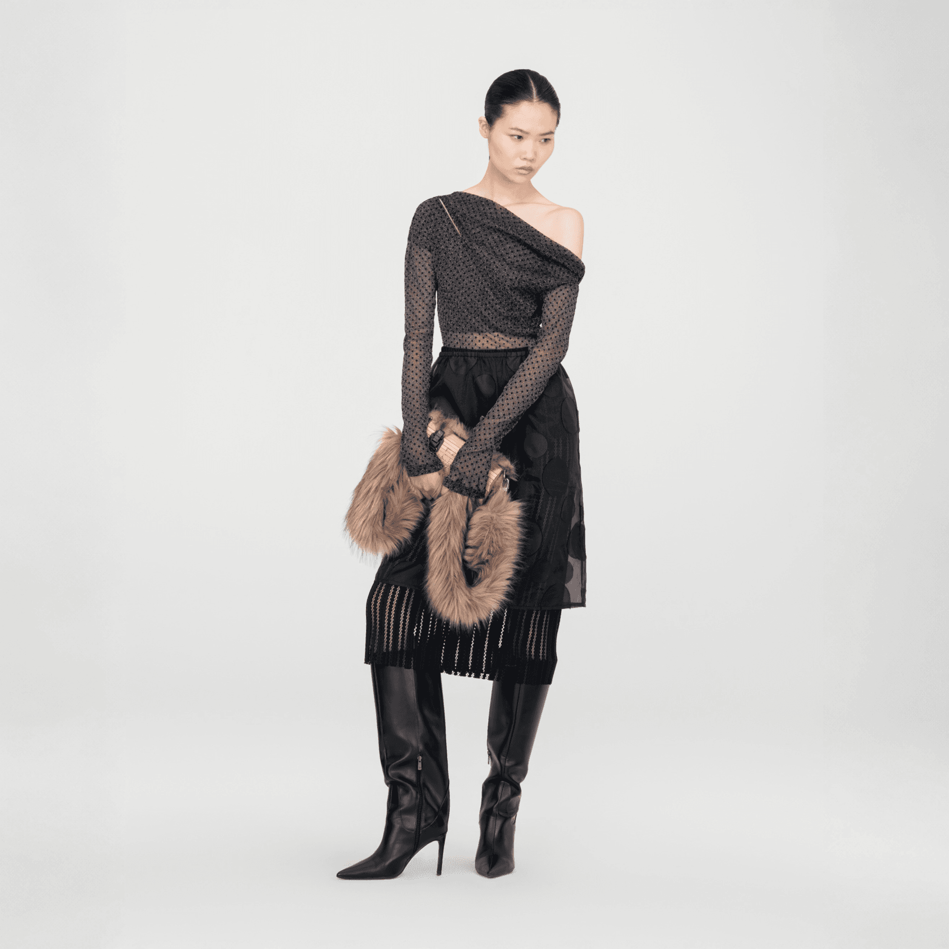 Футболка FENG CHEN WANG FW26 Черный Женские Футболки - изображение 4