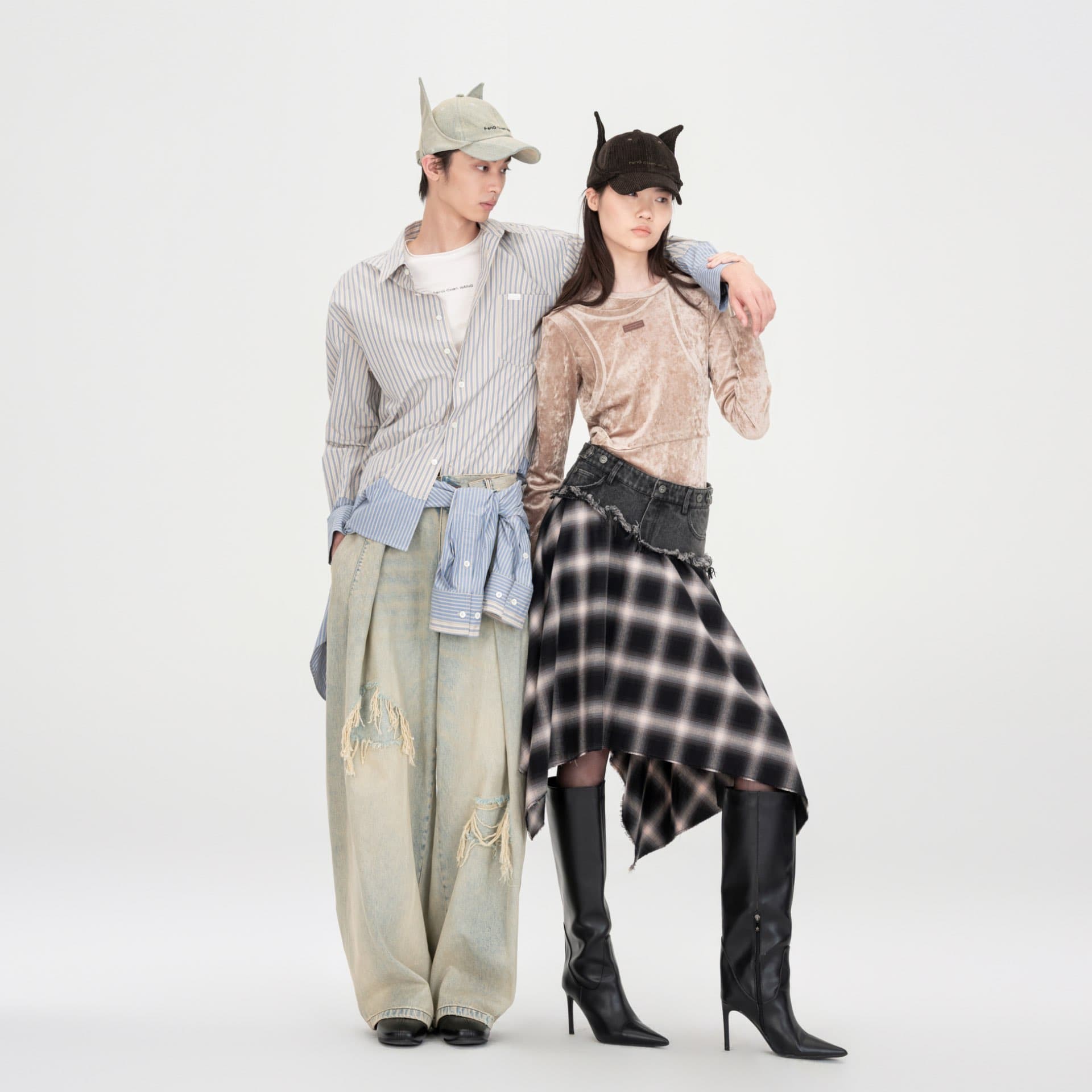 Штаны FENG CHEN WANG FW26 Синий Мужской Джинсы - изображение 5