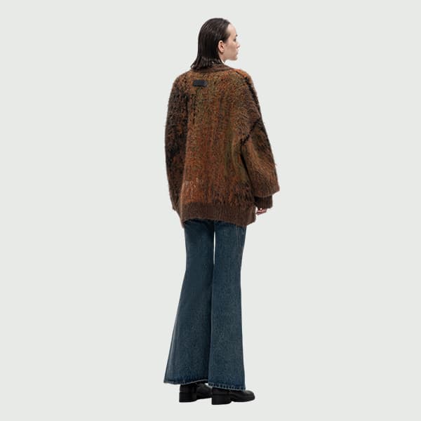 Кардиган Feng Chen Wang AW24 Свитер Женский Красный Коричневый - изображение 5