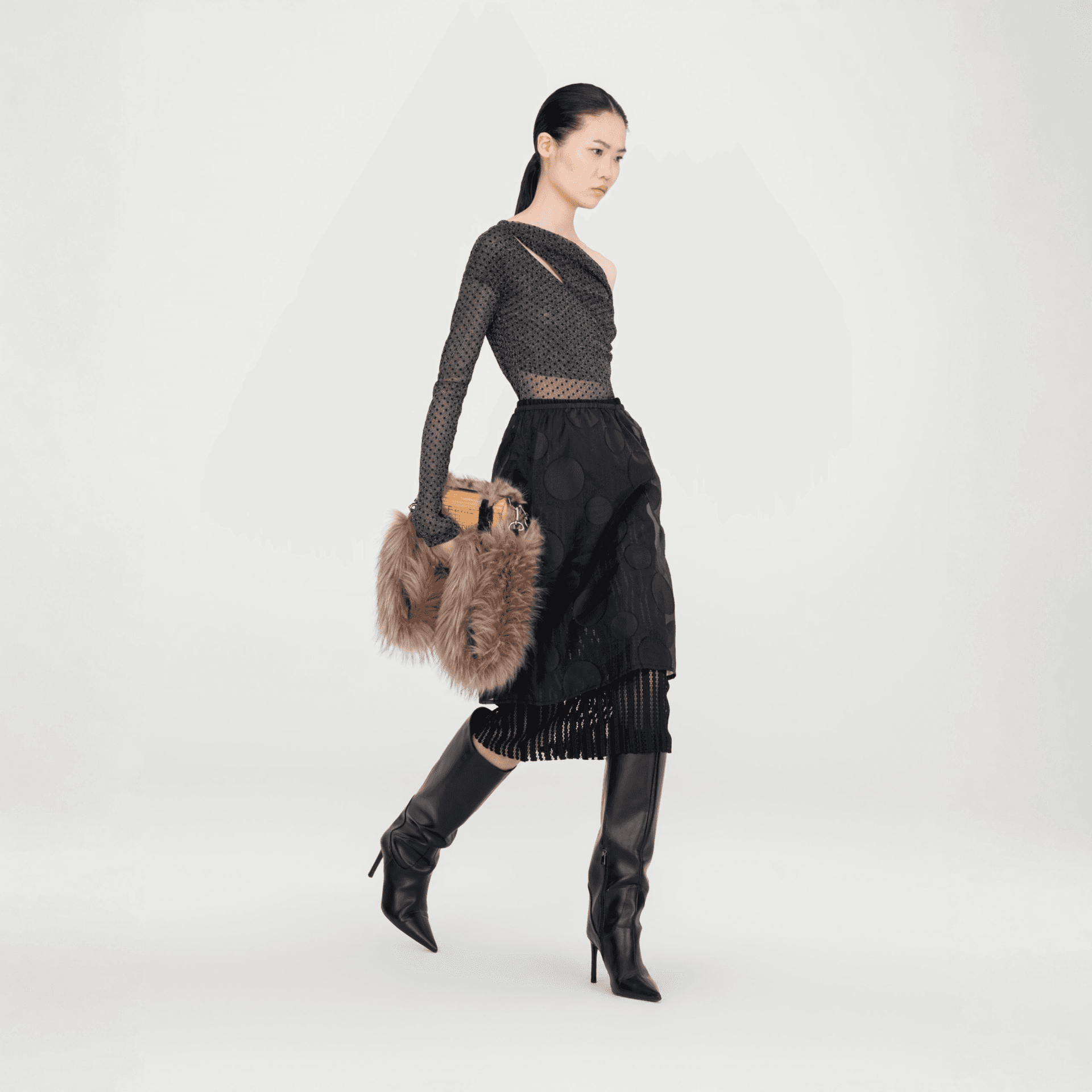 Футболка FENG CHEN WANG FW26 Черный Женские Футболки - изображение 3
