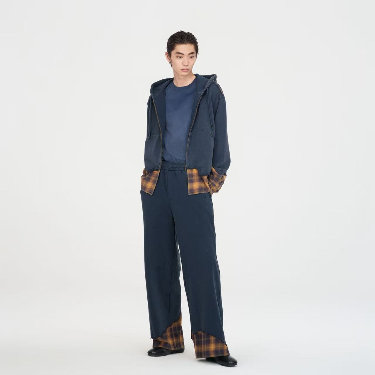 Штаны FENG CHEN WANG FW26 Темно-синий Мужской Повседневные брюки - изображение 4
