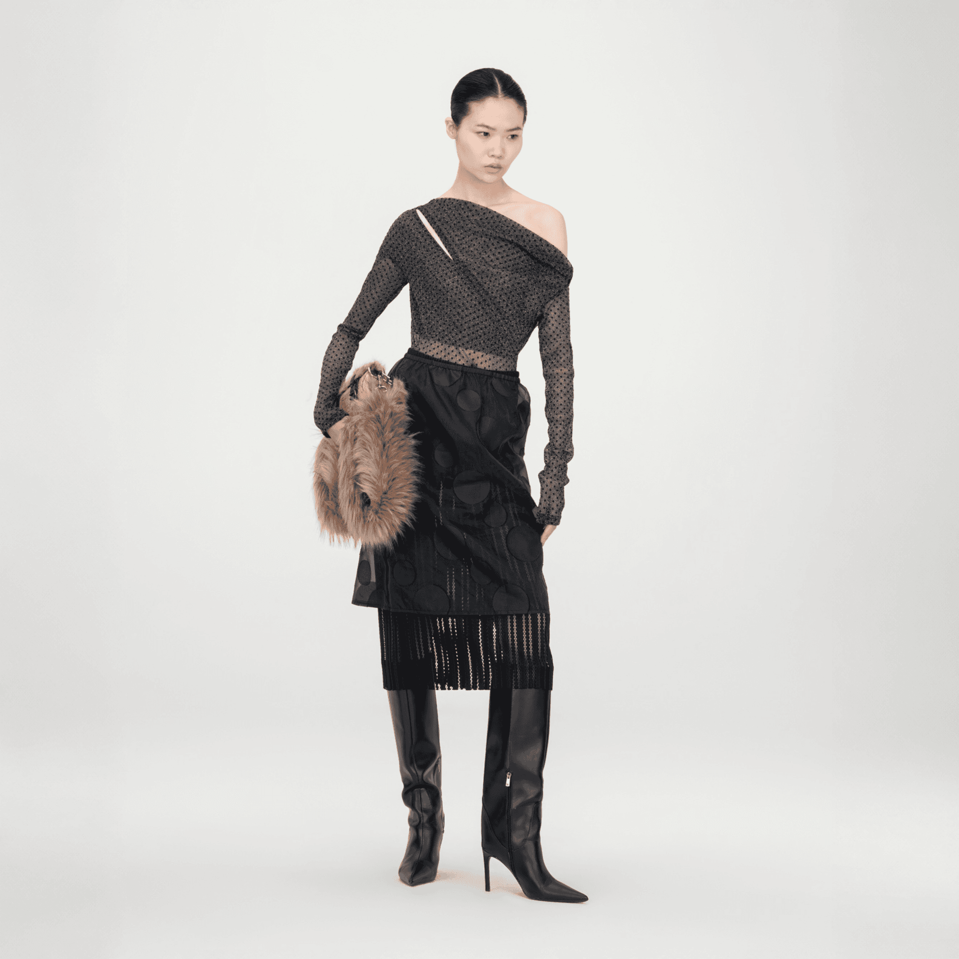 Футболка FENG CHEN WANG FW26 Черный Женские Футболки - изображение 5