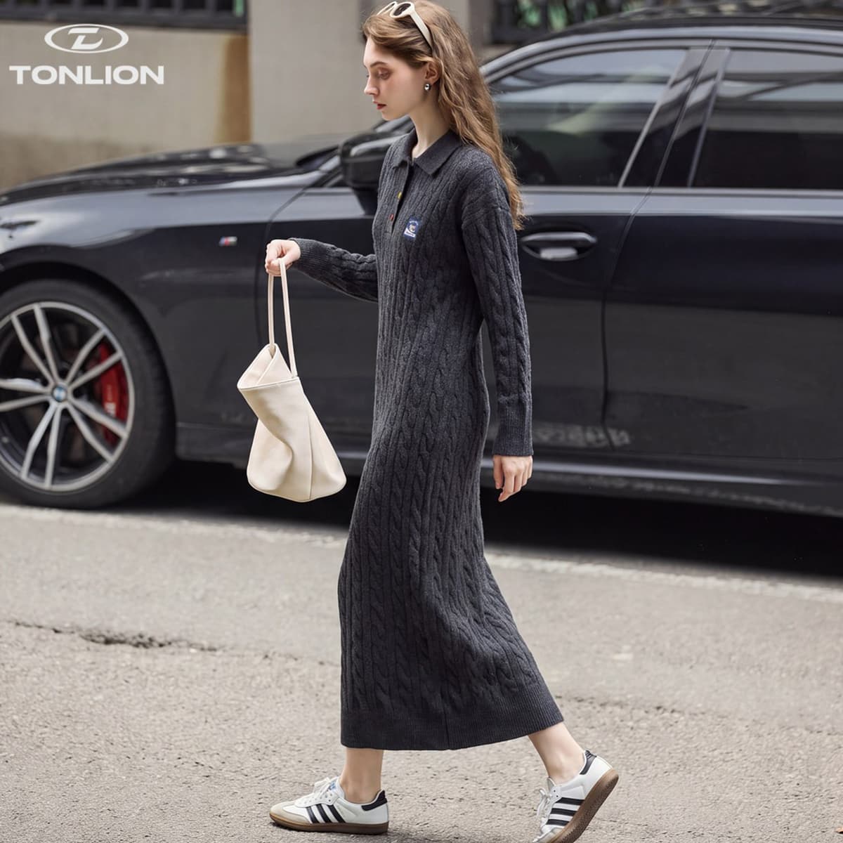 Платье Tonlion Длинный рукав Платье Женские - изображение 2