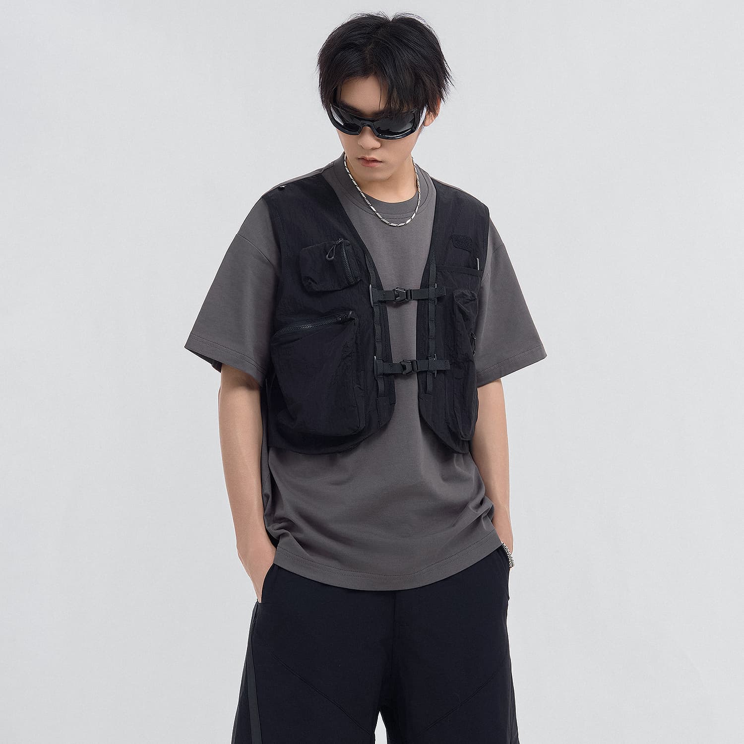 Футболка VIP Urban Techwear Collection Серый Мужской T-Рубашки - изображение 5