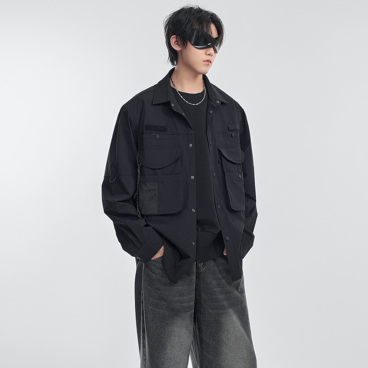 Рубашка VIP Urban Techwear Collection Рубашка Мужской Черный - изображение 6