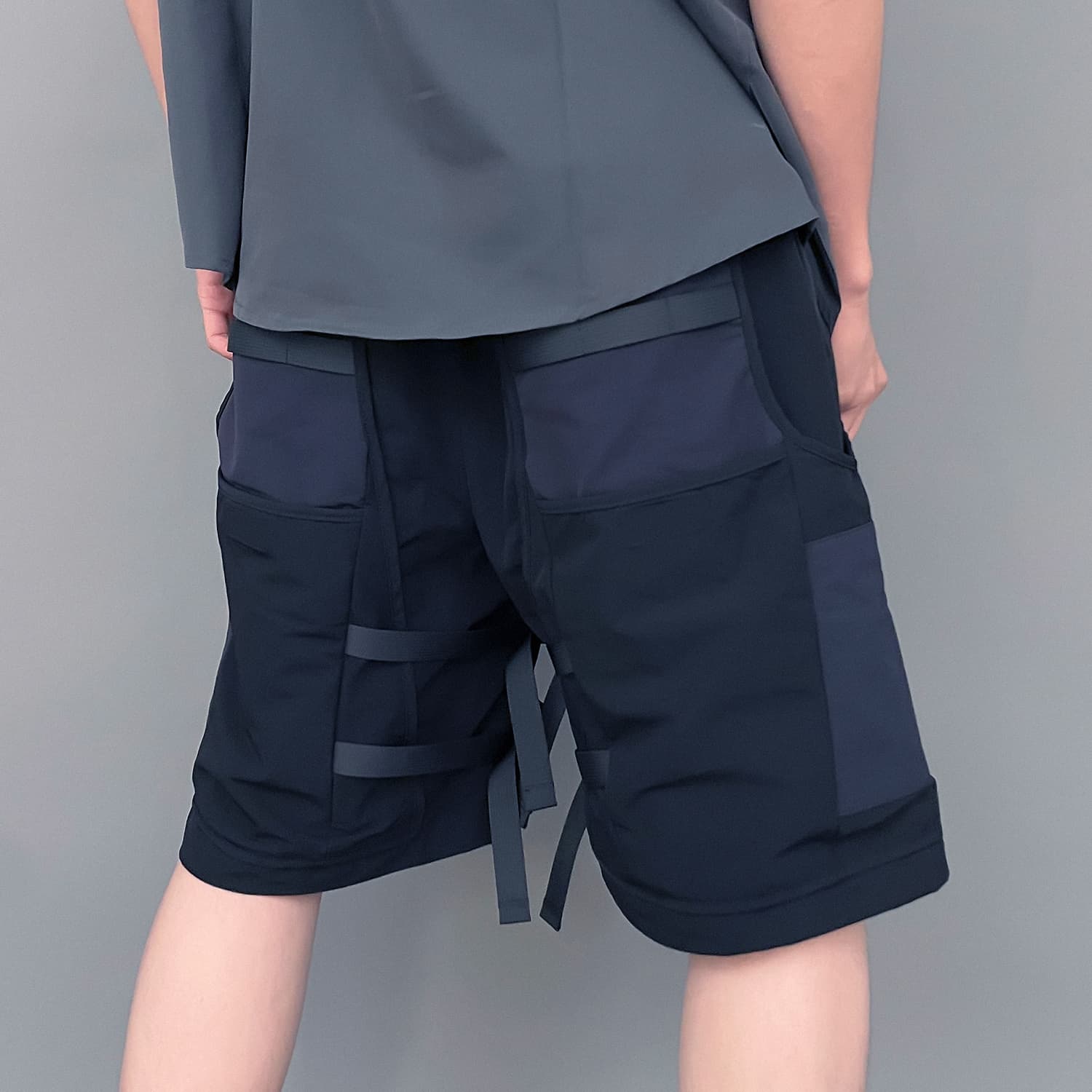 VIP Urban Techwear Collection Черные Мужские Карго Шорты - изображение 4