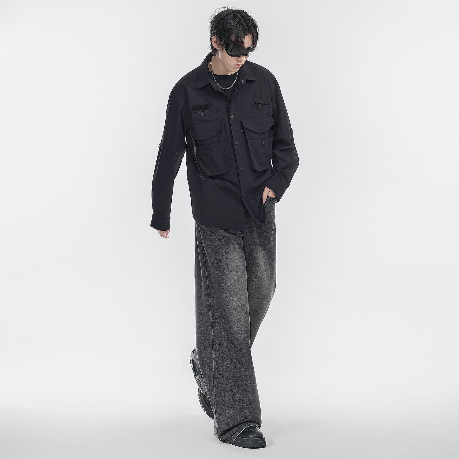 Рубашка VIP Urban Techwear Collection Рубашка Мужской Черный - изображение 4