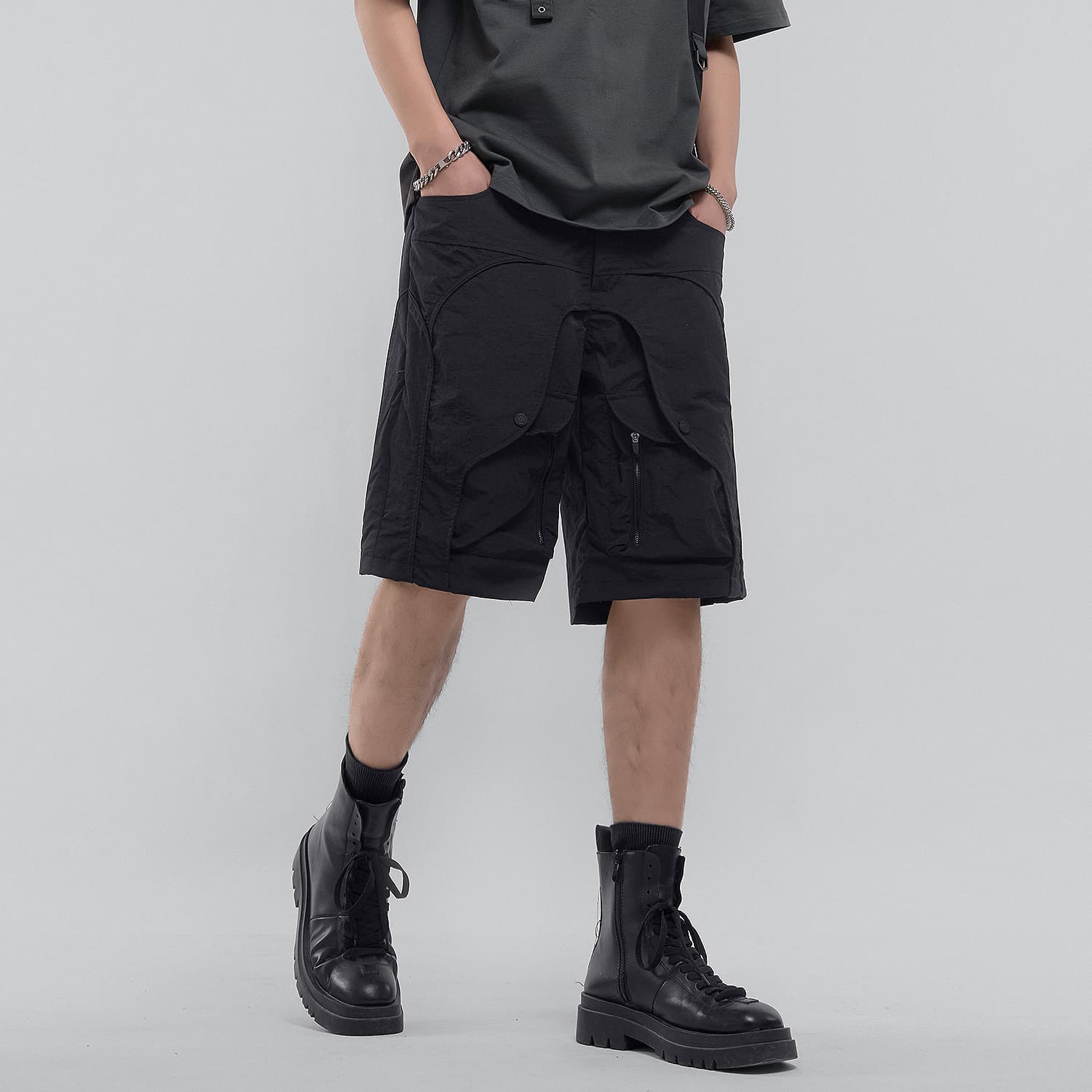 VIP Urban Techwear Collection Шорты карго Мужской Черный - изображение 6