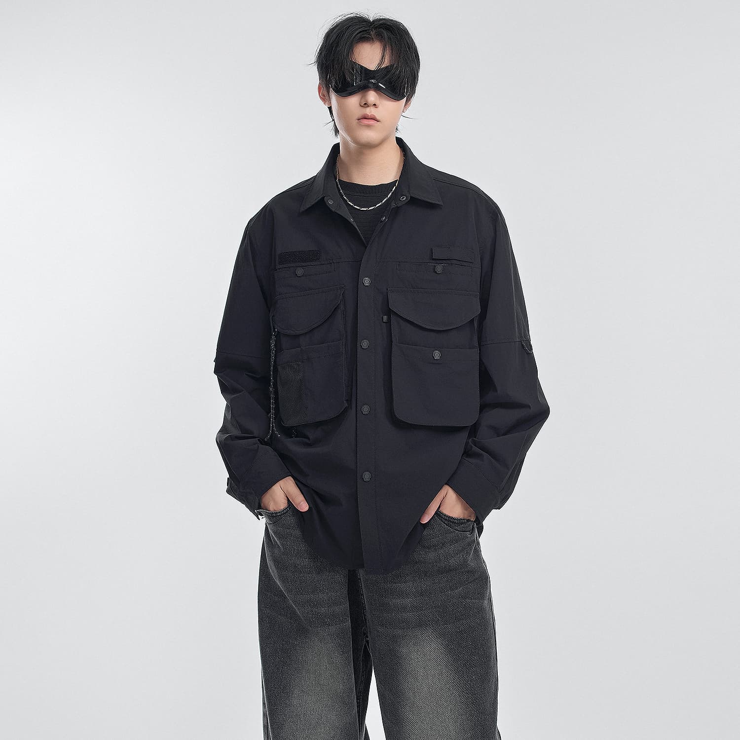 Рубашка VIP Urban Techwear Collection Рубашка Мужской Черный - изображение 5