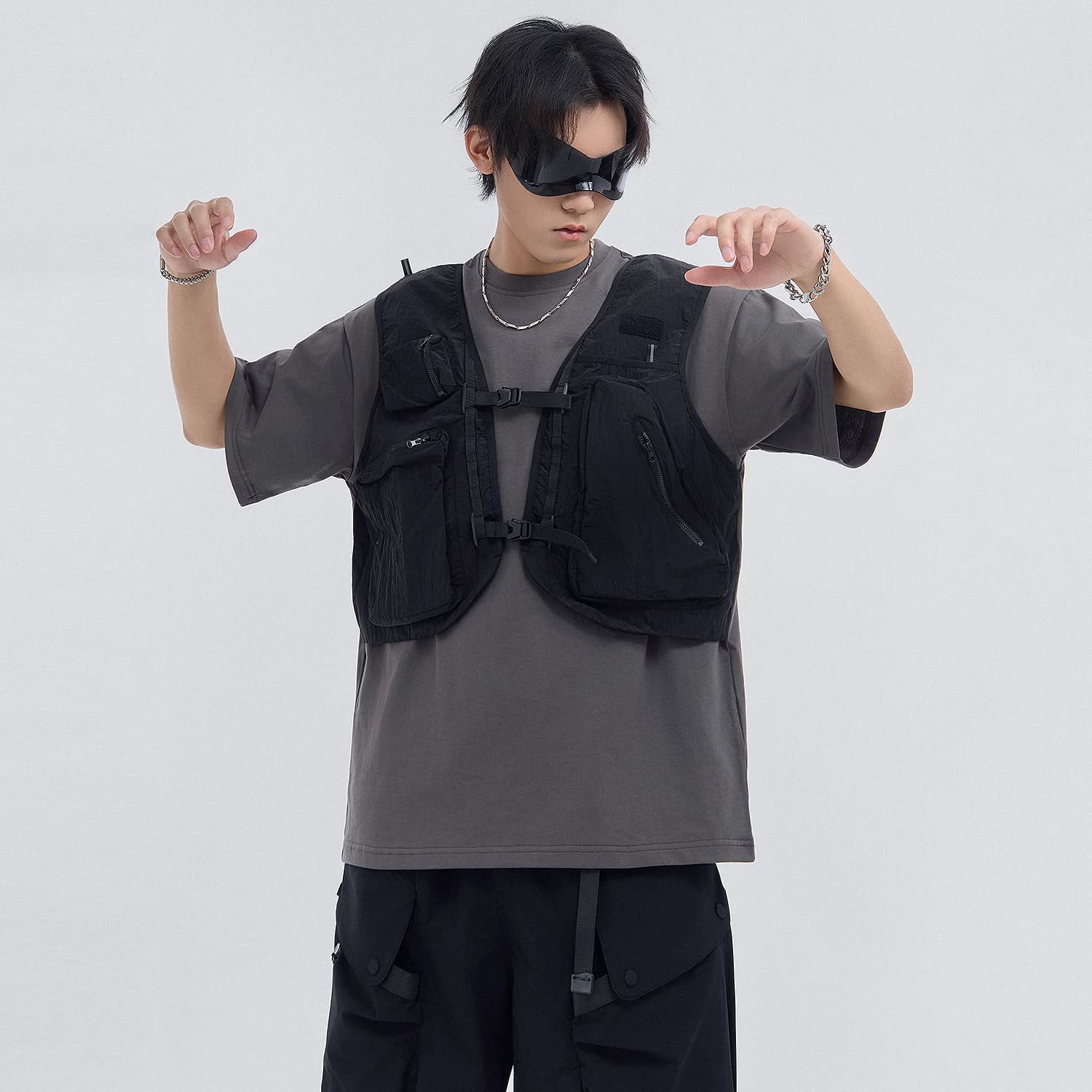 Футболка VIP Urban Techwear Collection Серый Мужской T-Рубашки - изображение 7