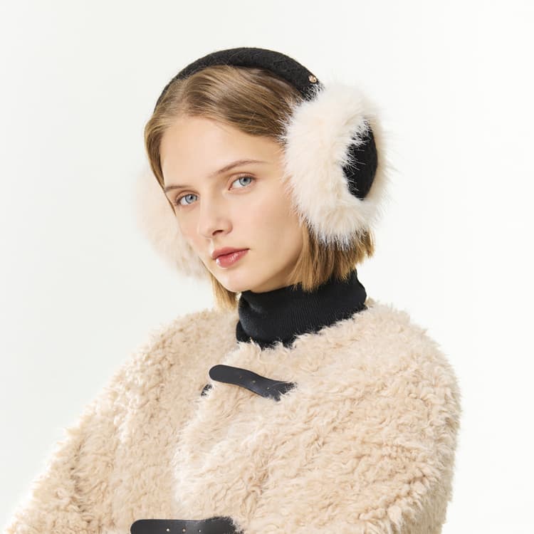 ELLE Ткань 73% акрил 27% полиамид Флисовая ткань 100% полиэстер Наушники-подвески Женские - изображение 2