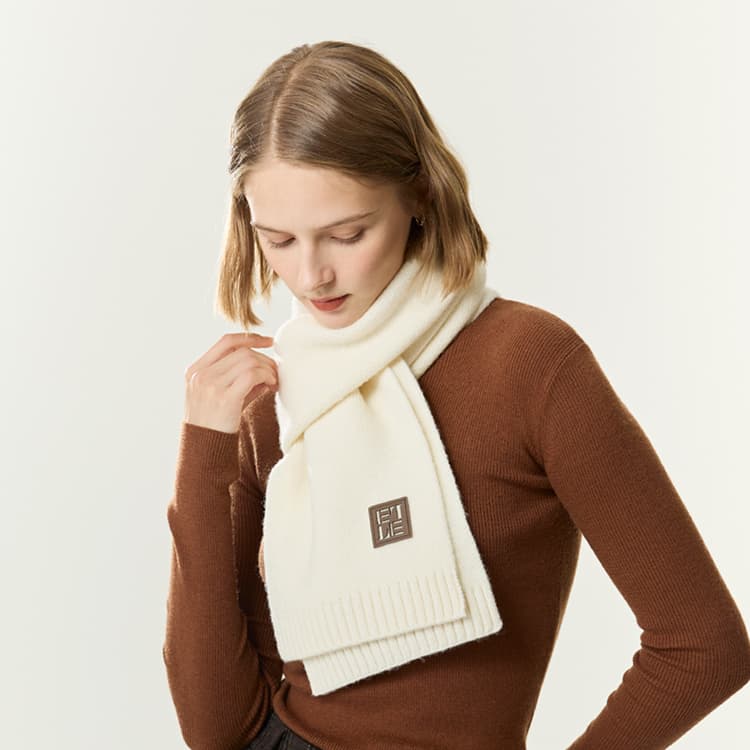 Шарф ELLE Sheep Wool Knit Шарфы Унисекс - изображение 3
