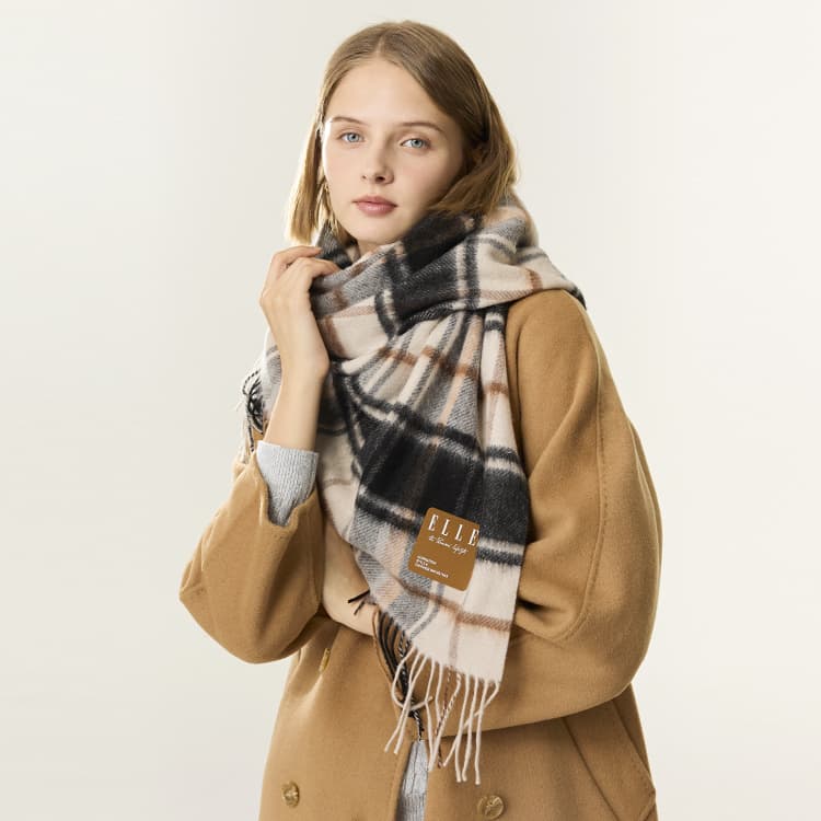 Шарф ELLE Sheep Wool Knit Шарфы Унисекс - изображение 3