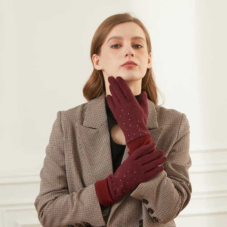 ELLE Вязаные перчатки для женщин - изображение 11