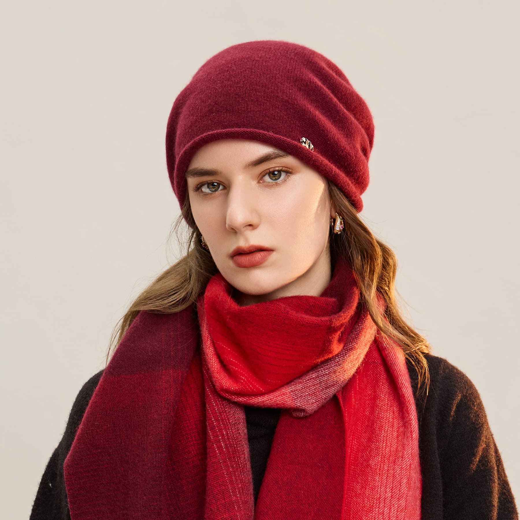 Головной убор ELLE Кашемир Шапки и Кепки Женские - изображение 5