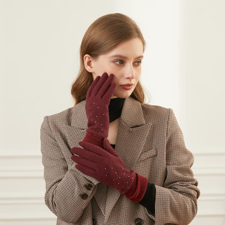 ELLE Вязаные перчатки для женщин - изображение 10