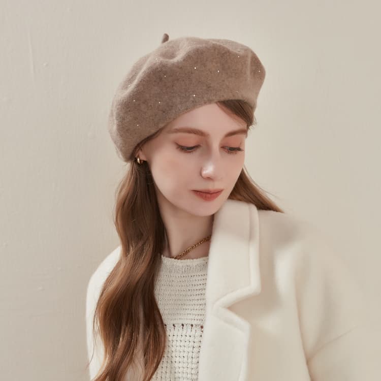 Берет ELLE 100% овечья шерсть Береты Женские - изображение 6