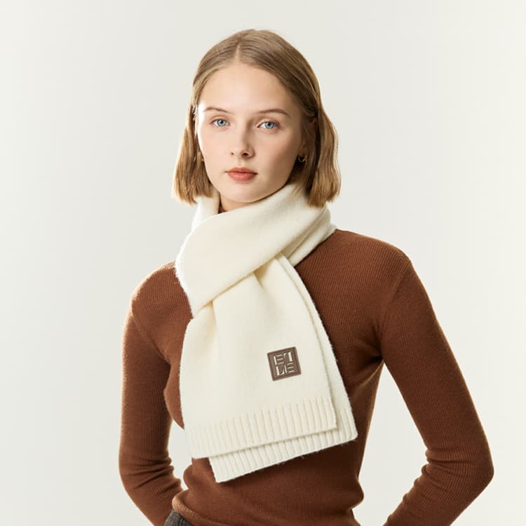 Шарф ELLE Sheep Wool Knit Шарфы Унисекс - изображение 2