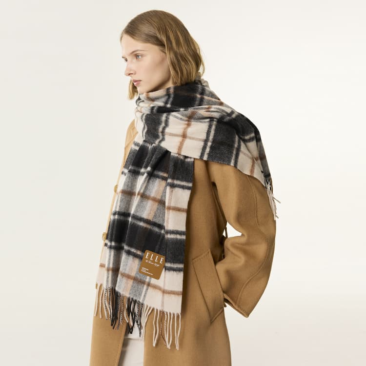Шарф ELLE Sheep Wool Knit Шарфы Унисекс - изображение 4