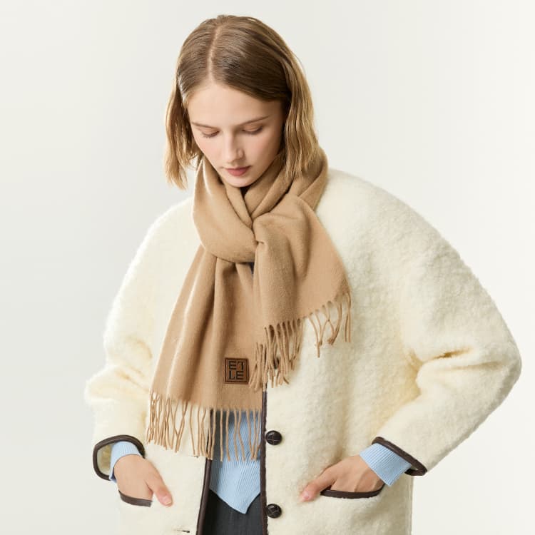 Шарф ELLE Sheep Wool Knit Шарфы Женские - изображение 3