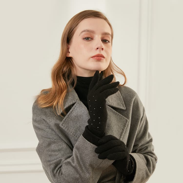 ELLE Вязаные перчатки для женщин - изображение 5