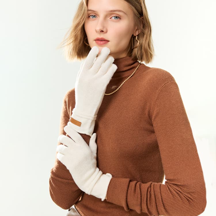 ELLE 100% овечья шерсть вязаные перчатки женские - изображение 2