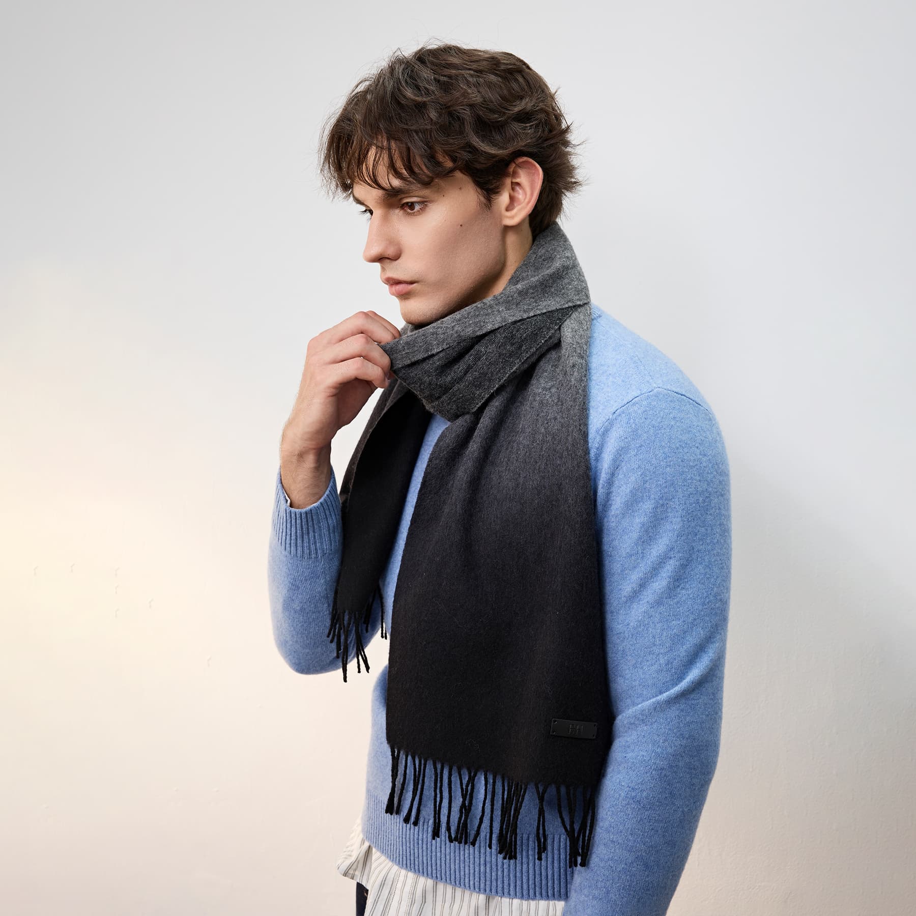 Шарф ELLE Sheep Wool Knit Шарфы Мужской - изображение 6