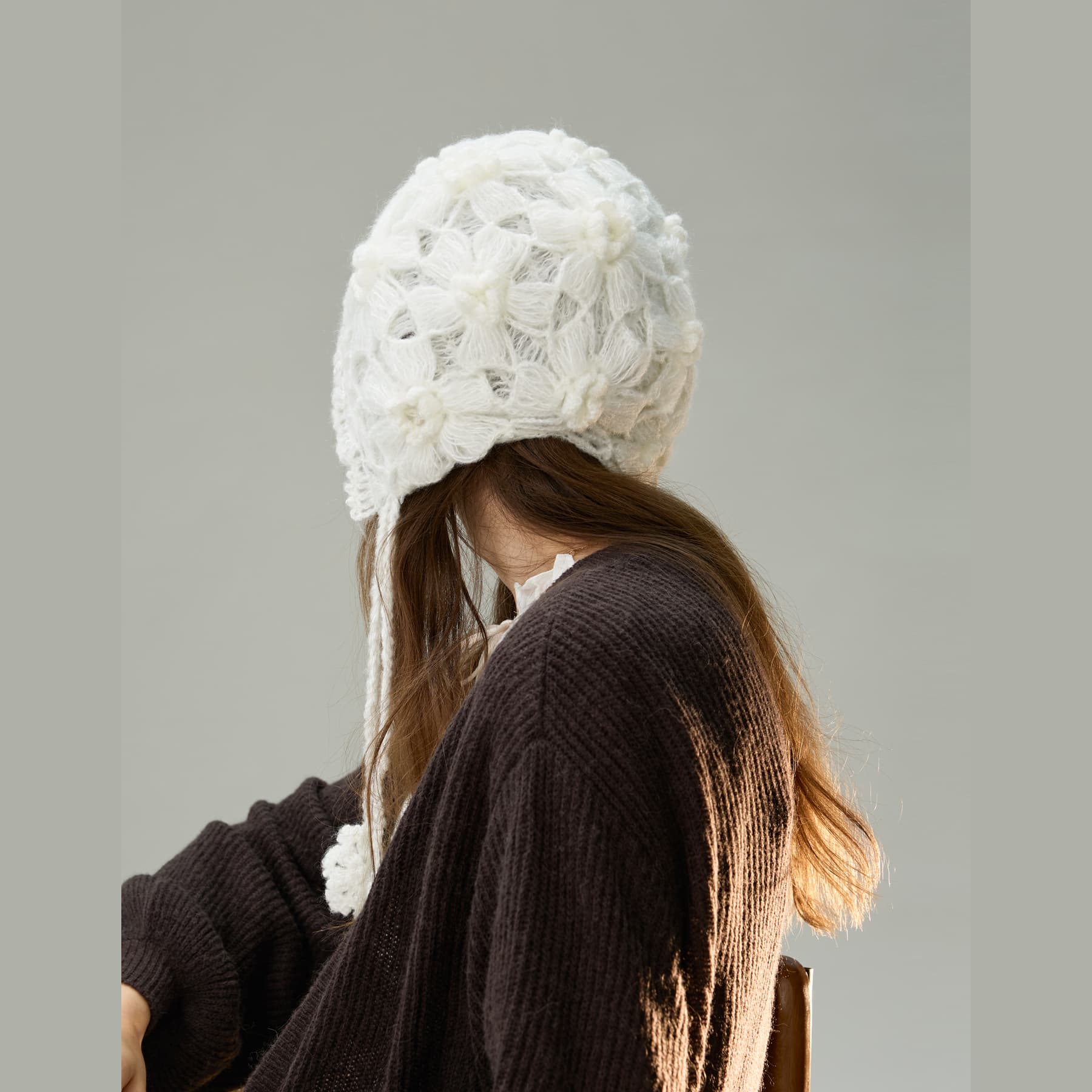 Шапка ELLE Sheep Wool Acrylic Polyamide Elastane Вязаная шапка Женская - изображение 10