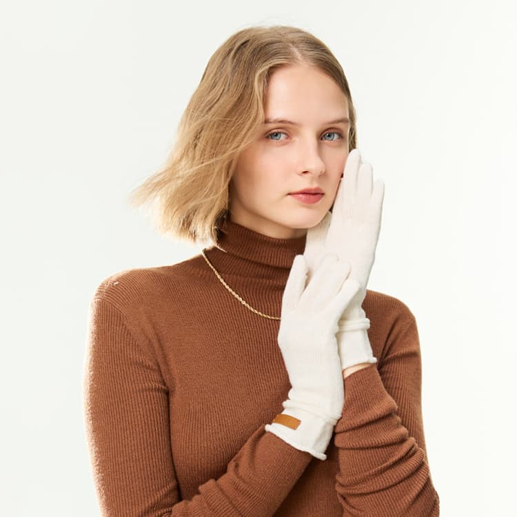 ELLE 100% овечья шерсть вязаные перчатки женские - изображение 3