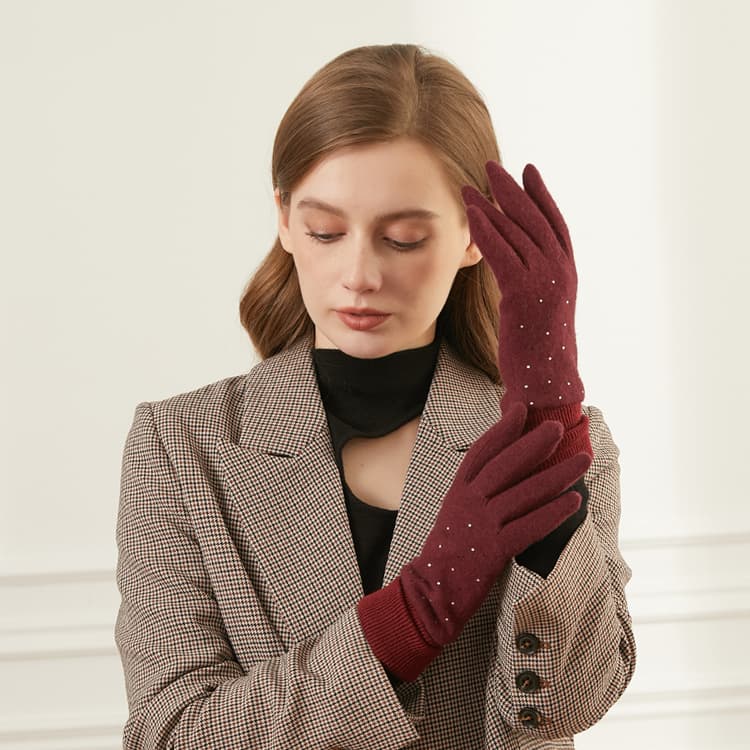 ELLE Вязаные перчатки для женщин - изображение 8